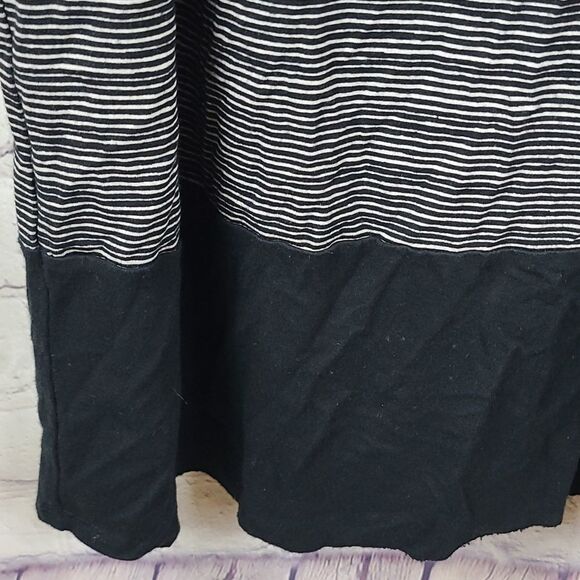 J.Jill PETITE Wearever Collection Sleeveless Black Striped Colorblock Dress SP - Picture 5 of 11